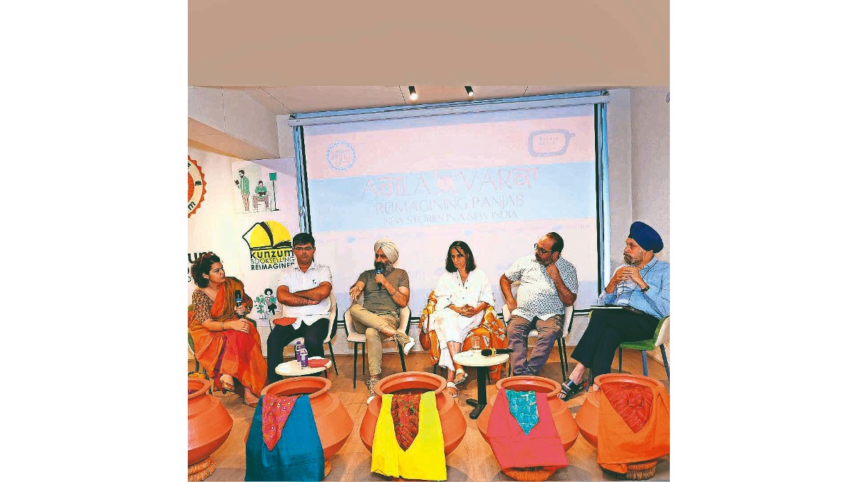 'Agla Varka: Reimagining Panjab', a cultural initiative, being held at a Kunzum Books outlet.