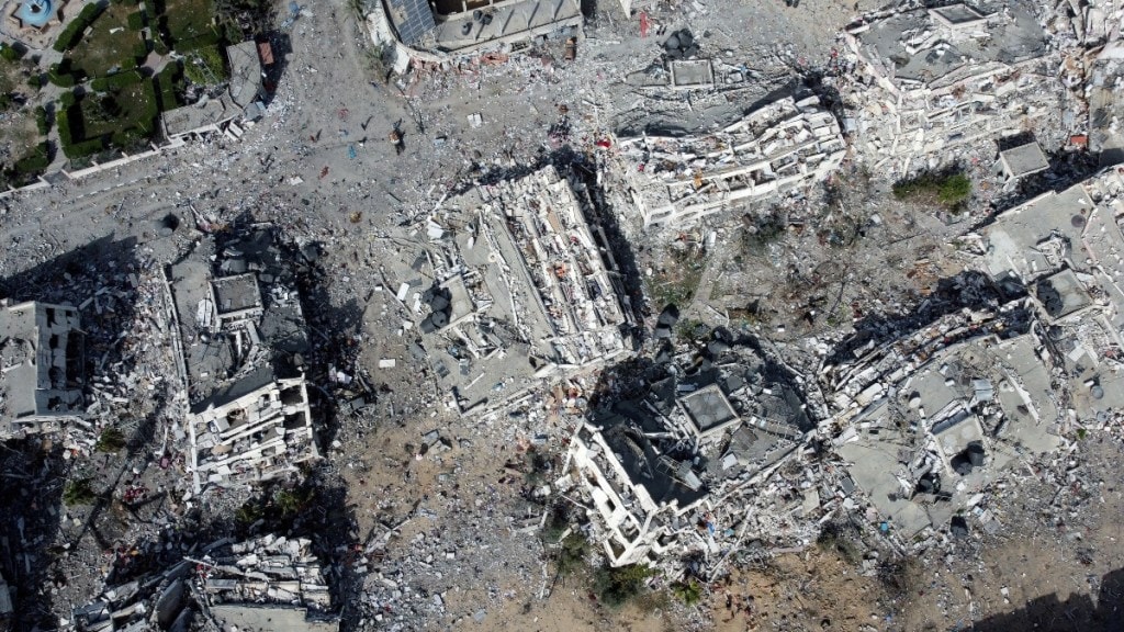 Drone view of Gaza
