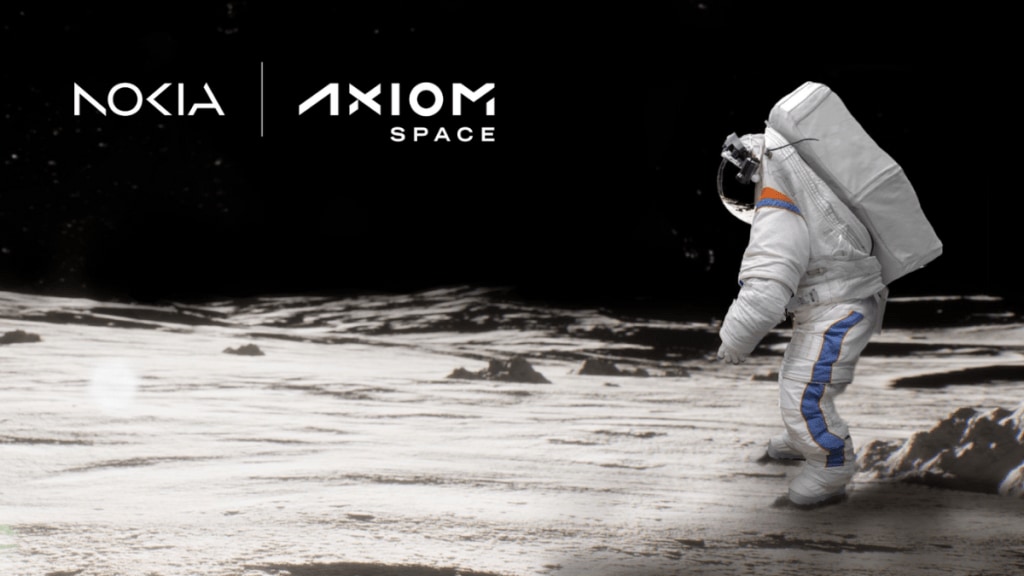 Axiom Space's new Axiom Extravehicular Mobility Unit (AxEMU) spacesuits will incorporate Nokia's high-speed cellular network technology