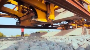 Indian Railways track laying