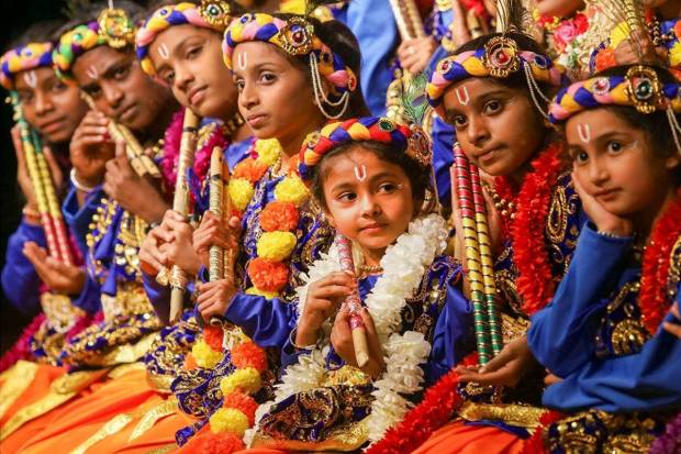 Children dressed as Lord Krishna participating in Janmashtami festival celebrations, in Bengaluru. (Photo source: PTI)