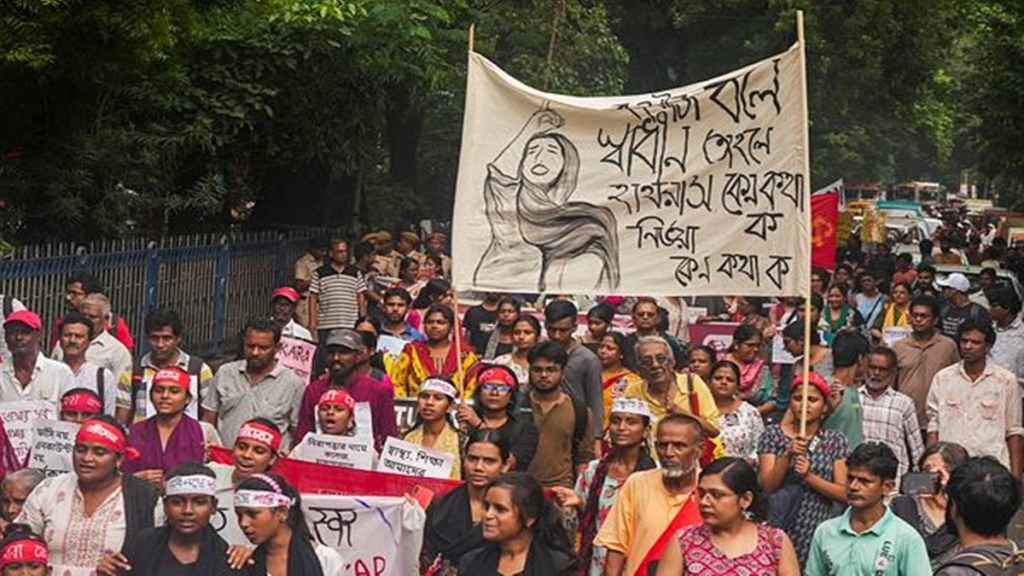 Kolkata Rape and Murder Case: Thousands of people participated in the Sunday protest march, culminating in a sit-in at the Esplanade area in central Kolkata.