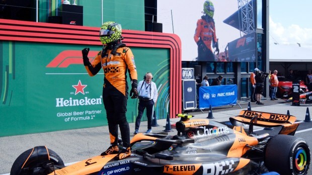 Lando Norris secured the first position in Dutch Grand Prix.