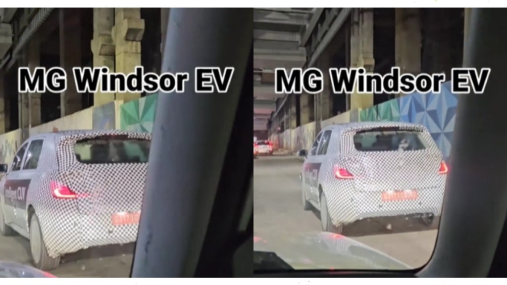 MG Windsor EV spotted doing rounds on the street of Mumbai.