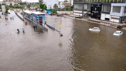 Gujarat rainfall: Wall collapses at Rajkot International Airport amid heavy rainfall Gujarat rainfall: Wall collapses at Rajkot International Airport amid heavy rainfall