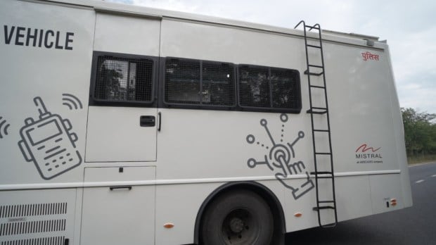 Mobile Communication Office Vehicle (MCOV) for the Gujarat State Police.