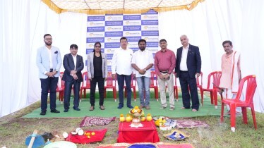 Vasant Khandelwal, Member of Legislative Council, Akola, lays the foundation stone for the city's first Automated Testing Station in Akola, Maharashtra.