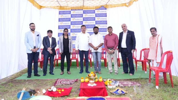 Vasant Khandelwal, Member of Legislative Council, Akola, lays the foundation stone for the city's first Automated Testing Station in Akola, Maharashtra.