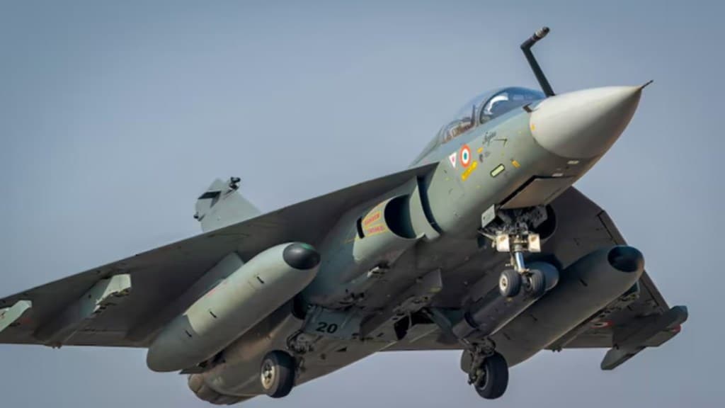 Air Chief Marshal Chaudhary stressed the significance of the LCA Tejas despite its smaller size compared to other fighter jets participating in the exercise. (Image source: PTI)