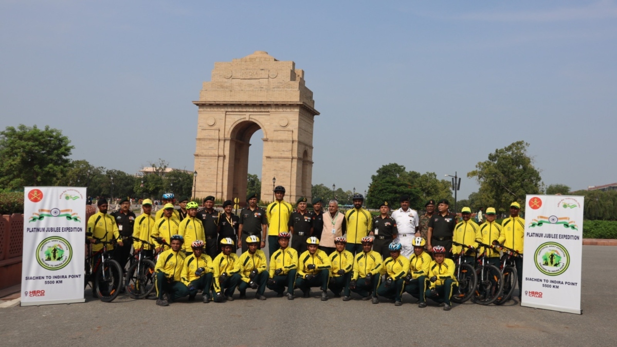 Territorial Army marked platinum jubilee by embarking on historic expedition.
