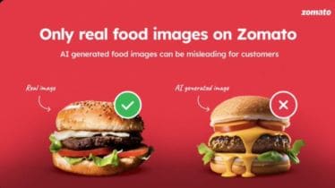 Deepinder Goyal posted a long post showcasing the difference between an original food picture and a picture generated with AI