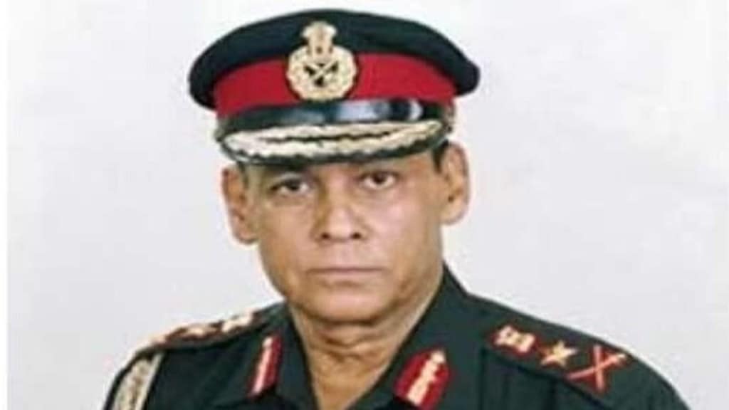 Sundarajan Padmanabham former chief of Army staff passed away last night in Chennai after a prolonged illness at the age of 83. ( Image source: Indian Army)