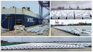 First consignment of over 1,600 vehicles left for Japan from Gujarat’s Pipavav port.