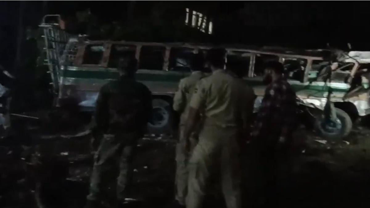 BSF bus accident, Budgam district news, Jammu and Kashmir election duty, BSF jawans BSF bus accident, Budgam district news, Jammu and Kashmir election duty, BSF jawans