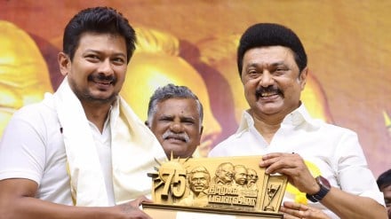 MK Stalin and his son Udhayanidhi Stalin. (Photo: Facebook)