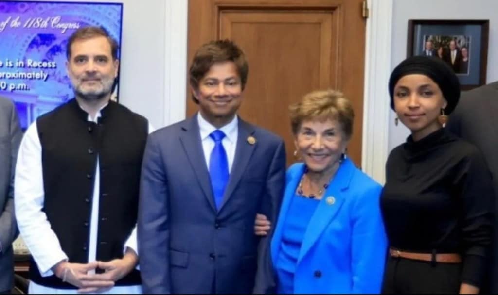 BJP takes 'anti-India' jibe as Rahul Gandhi meets US lawmaker Ilhan Omar