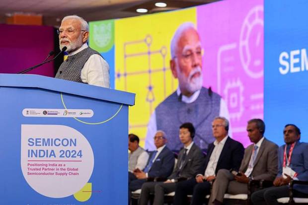 PM Modi while addressing a gathering during the inaugural function in Greater Noida. (Photo source: PTI)