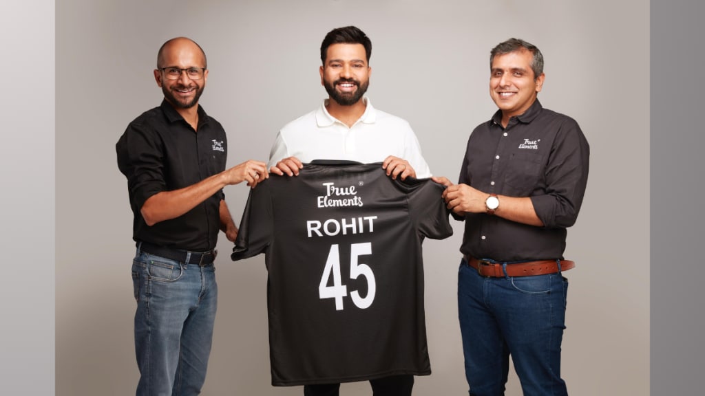 "Rohit Sharma partners with True Elements to promote health-conscious snacking, launching a new line of premium products aimed at redefining healthy eating in India."