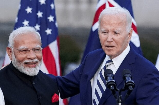 U.S. President Joe Biden and India's Prime Minister Narendra Modi attend a Cancer Moonshot event at the Quad leaders summit in Claymont, Delaware, U.S., September 21, 2024. (Reuters Photo)