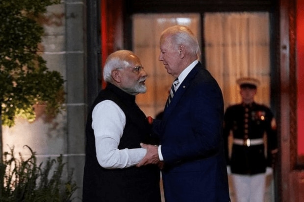 U.S. President Joe Biden bids farewell to India's Prime Minister Narendra Modi as he departs after the Quad leaders summit in Claymont, Delaware, U.S., September 21, 2024. (Reuters Photo)