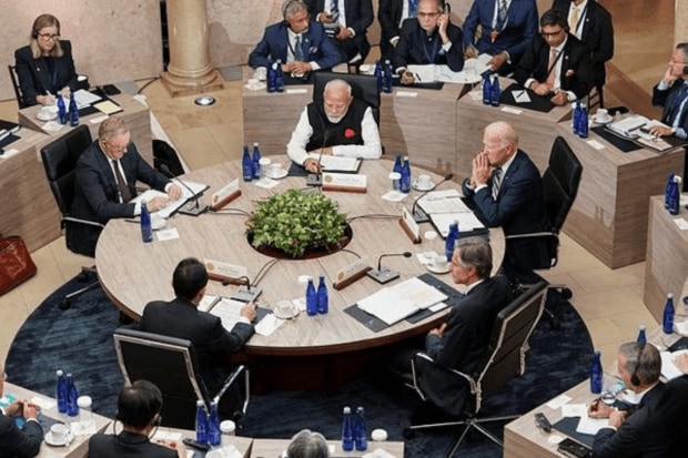 U.S. President Joe Biden, Japan's Prime Minister Fumio Kishida, Australia's Prime Minister Anthony Albanese, India's Prime Minister Narendra Modi and U.S. Secretary of State Antony Blinken meet at the Quad leaders summit in Claymont, Delaware, U.S., September 21, 2024. (Reuters Photo)