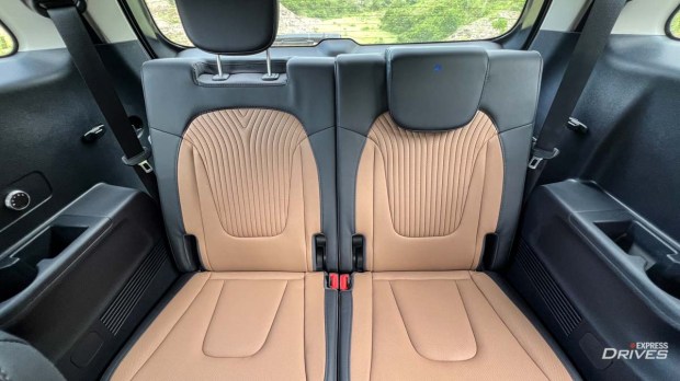 The last seats are meant for children and can be folded away for boot space.