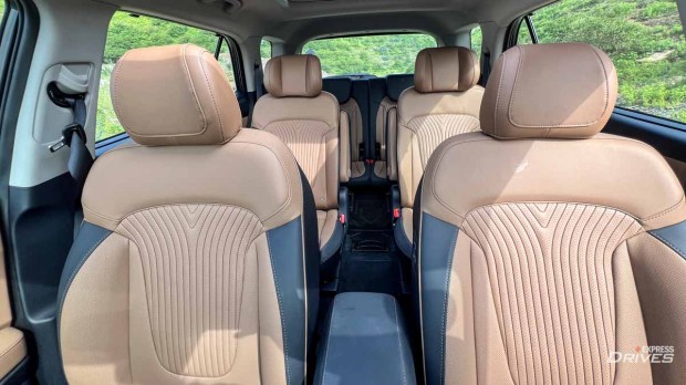 The seats are well bolstered