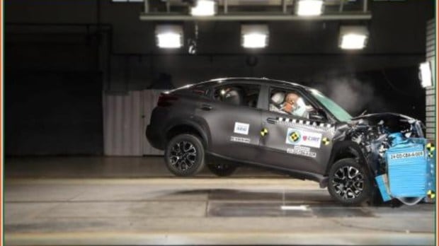 Citroen Basalt frontal impact test