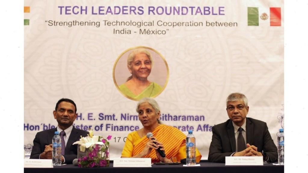 Finance Minister Nirmala Sitharaman in Mexico Finance Minister Nirmala Sitharaman in Mexico