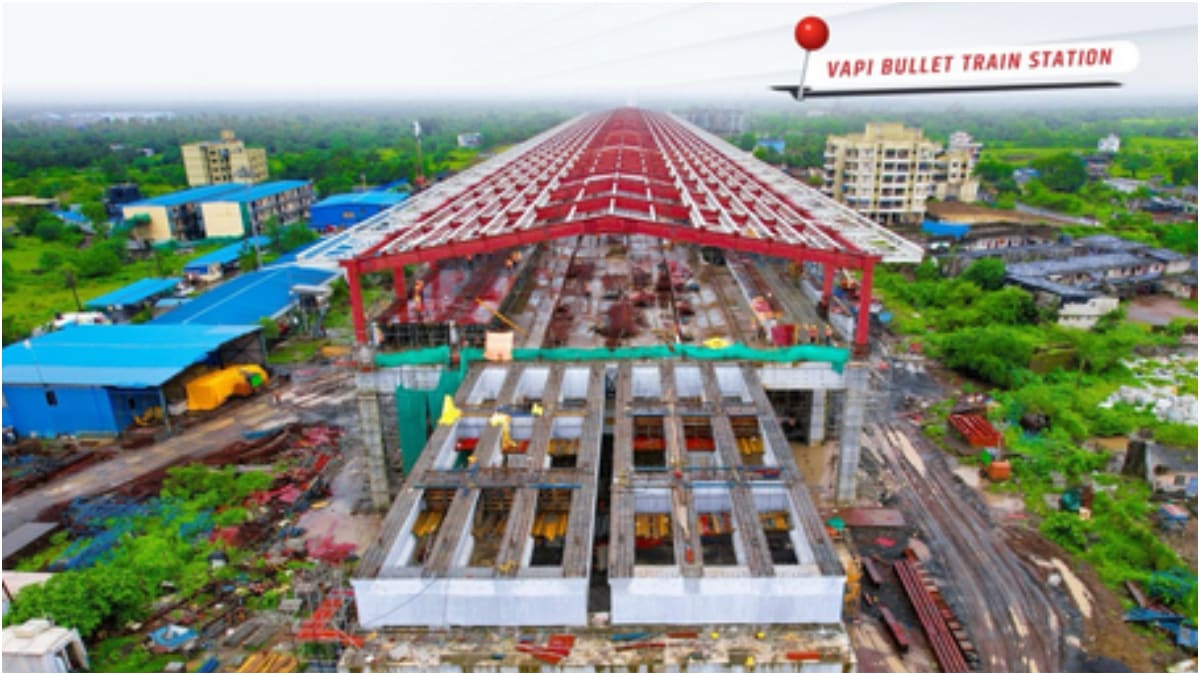 Vapi Bullet Train Station in Gujarat takes shape with structural  advancements and noise barriers - Railways News | The Financial Express
