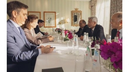 Indian FM Jaishankar with Argentina FM Mondino Indian FM Jaishankar with Argentina FM Mondino