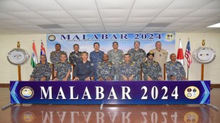 The sea phase of Malabar 2024, held off the coast of Visakhapatnam, served as a testament to the operational capabilities of the Quad navies. (Indian Navy)