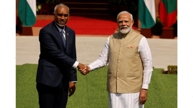 Muizzu with Modi