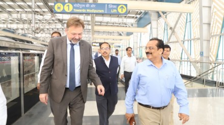 The project’s timely implementation was praised by the German Ambassador. The visit wrapped up with a tree plantation event at the RRTS Depot in Duhai. The project’s timely implementation was praised by the German Ambassador. The visit wrapped up with a tree plantation event at the RRTS Depot in Duhai.