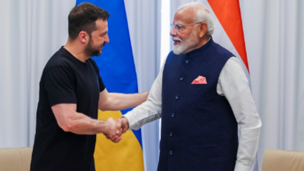 Ukraine seeks India’s support for a “just peace” that aligns with international law. ,he said.