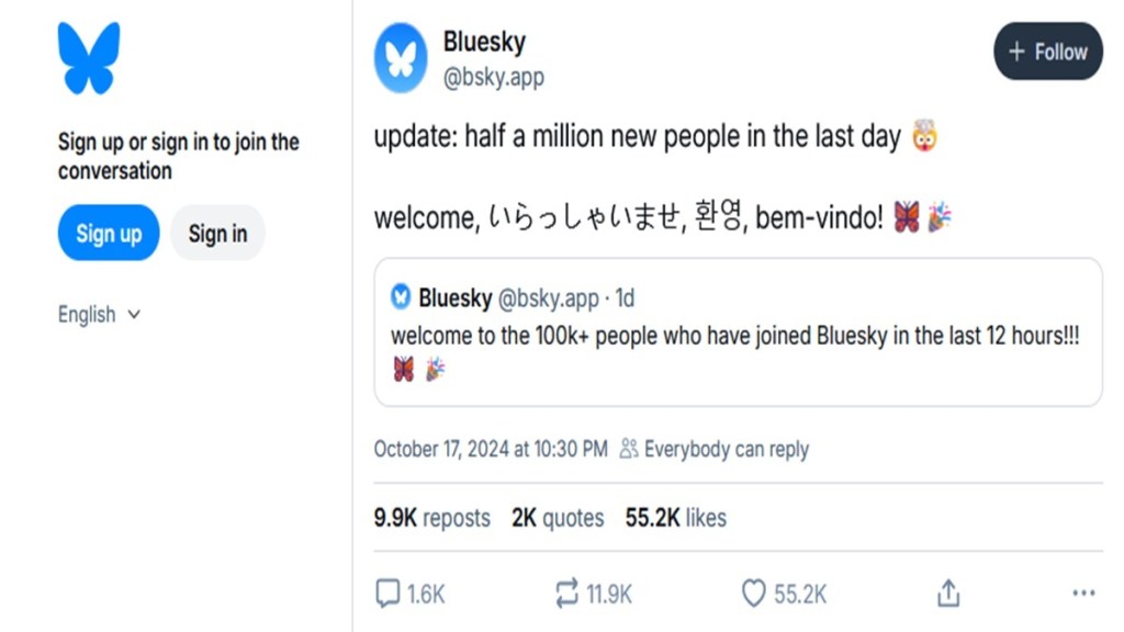 Twitter users flock to Bluesky as 500,000 join in a day amid controversial blocking changes