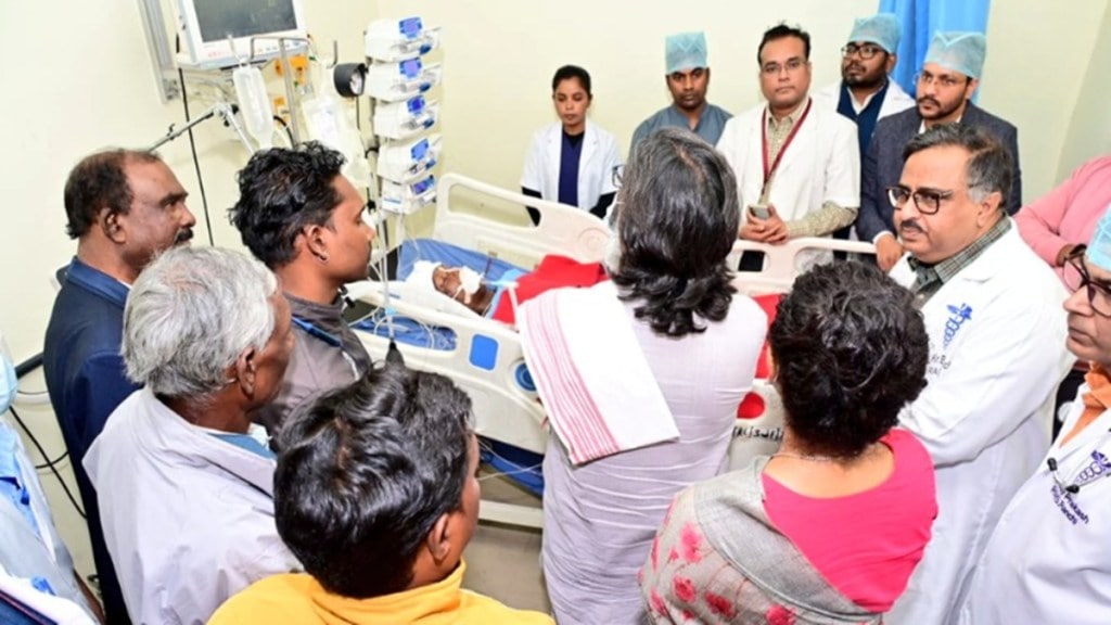 Soren, along with his wife and legislator Kalpana Soren, visited the hospital on Wednesday to inquire about his health. Soren, along with his wife and legislator Kalpana Soren, visited the hospital on Wednesday to inquire about his health.