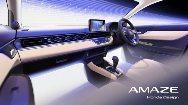 Honda Amaze Interior Sketch