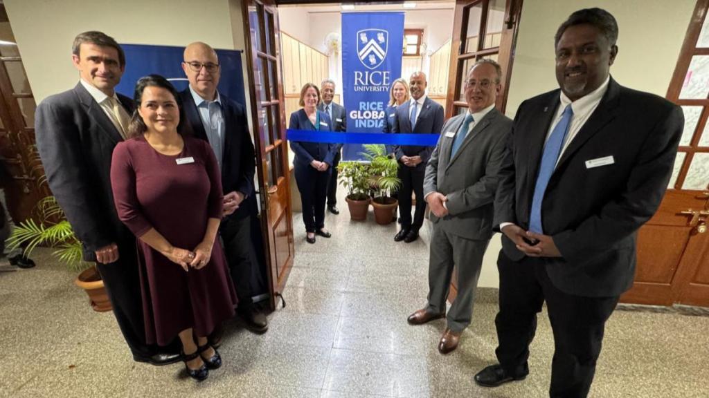 Rice University expands into India, Rice Global India hub Bengaluru, Rice University Bengaluru hub, US universities India collaboration, Rice partnerships with IIT Kanpur IISc Bengaluru, Rice University innovation incubator India, STEM talent in India Rice University, Rice Excellence Scholarship Indian students, Rice University $2 million scholarship fund, Rice University professional master’s programs India, US-India education collaboration, Rice University AI biotechnology sustainable energy research, Karnataka IT Minister Priyank Kharge Rice University partnership, Rice and Indian universities joint research, Rice University climate change AI biotechnology focus, US universities Indian STEM students competition, Rice University strategic initiative India, Rice University Momentous global impact plan, US-India education and technology collaboration