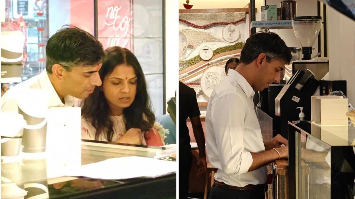 Rishi Sunak, Akshata Murty make cafe stop at Third Wave Coffee outlet in Bengaluru