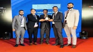 SISA getting the Best Cybersecurity Award at the Financial Express FUTech Award Ceremony held on 21st November in New Delhi. (Image Source: PR Handout)