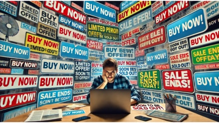 Are we ready to trade FOMO for a brand experience worth sticking around for? (This is an AI generated image with DALL-E)