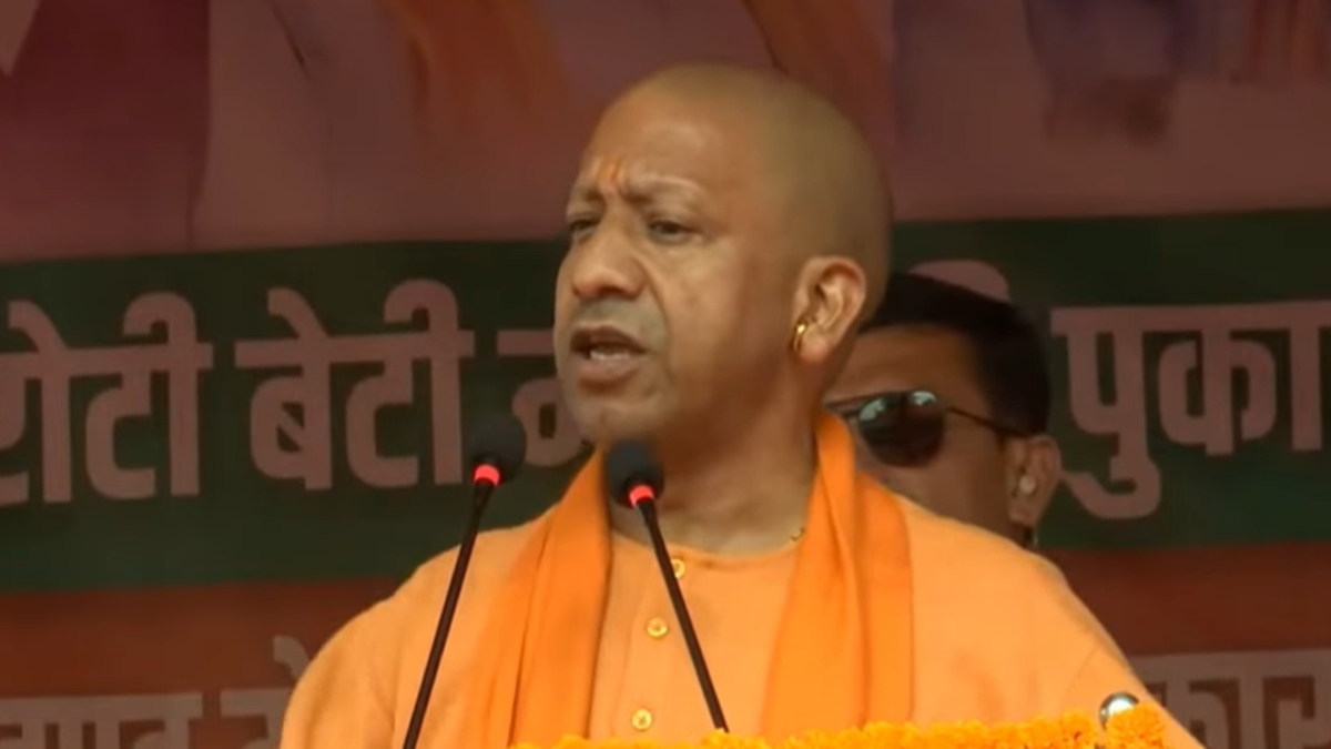 Yogi Adityanath at a poll rally in Koderma, Jharkhand. Yogi Adityanath at a poll rally in Koderma, Jharkhand.