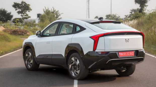 The XEV 9e features a coupe design well blended with an SUV stance.
