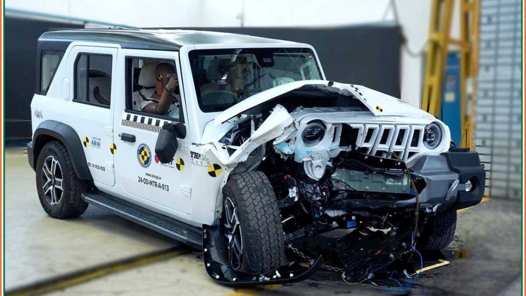 mahindra thar roxx crash test