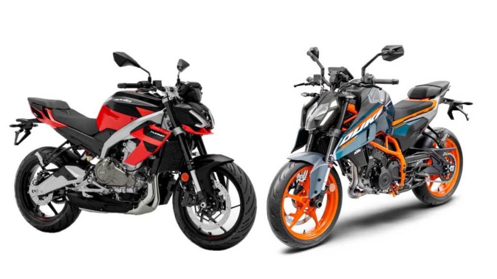 aprilia tuono 457 vs ktm 390 duke