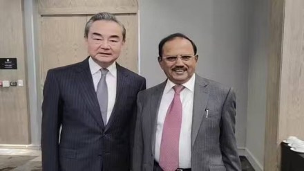 Ajit Doval talks with Wang Yi