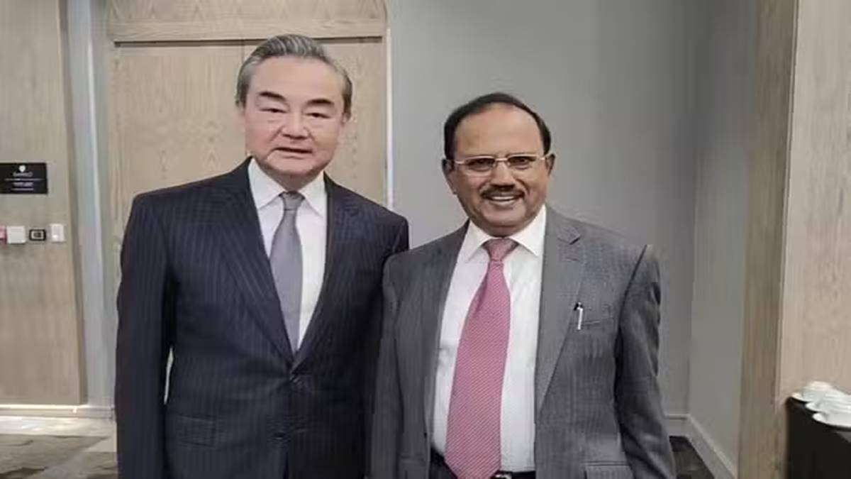 Ajit Doval talks with Wang Yi Ajit Doval talks with Wang Yi
