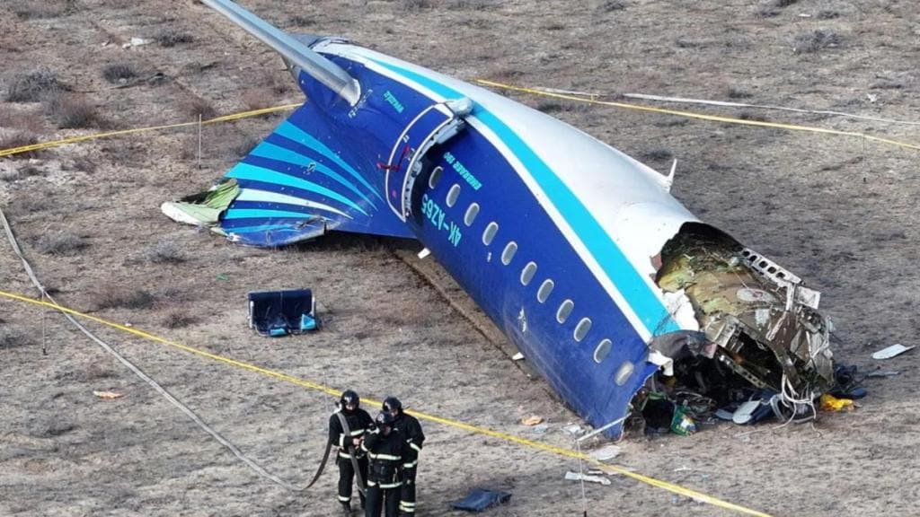 Azerbaijan Airlines crash Kazakhstan, Kremlin response plane crash, Ukrainian drone attacks Grozny, Russian air defence plane crash, Embraer crash Caspian Sea, Vladimir Putin apology Azerbaijan crash, tragic incident Russian airspace, US reaction Azerbaijan Airlines crash, Ukrainian responsibility plane crash, Grozny airport drone attacks, Mozdok and Vladikavkaz UAV attacks, Carpet plan Grozny airport, Dmitry Yadrov civil aviation statement, fog Grozny airport complications, world news
