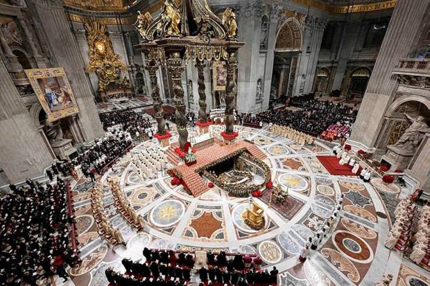 In this photo, Pope Francis presides over the Christmas Eve Mass in St. Peter's Basilica at The Vatican. (Photo source: AP/PTI)